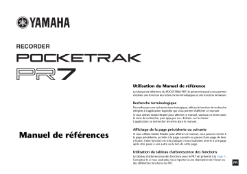 Yamaha POCKETRAK PR7 Manuel utilisateur | Fixfr