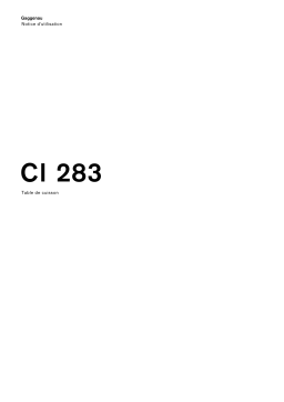 Gaggenau CI283112 Manuel utilisateur
