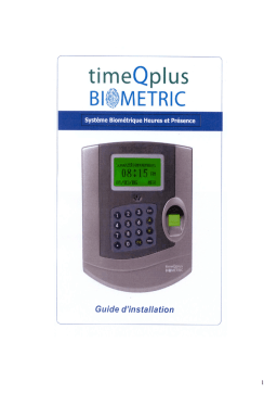 Acroprint timeQplus Time and Attendance Product Suite (software version 2) Manuel utilisateur