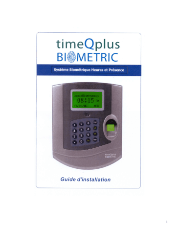 Manuel du propriétaire | Acroprint timeQplus Time and Attendance Product Suite (software version 2) Manuel utilisateur | Fixfr