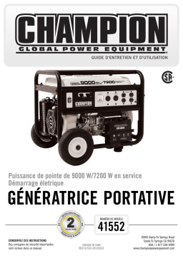 Champion Power Equipment 41552 Manuel utilisateur