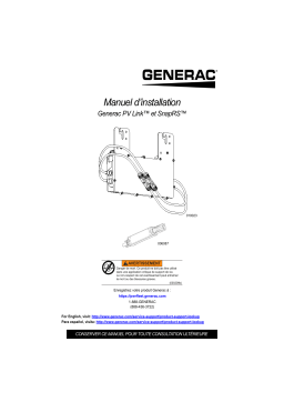 Generac SnapRS APKE00011 Clean Energy Solution Manuel utilisateur