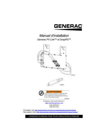 Generac SnapRS APKE00011 Clean Energy Solution Manuel utilisateur | Fixfr