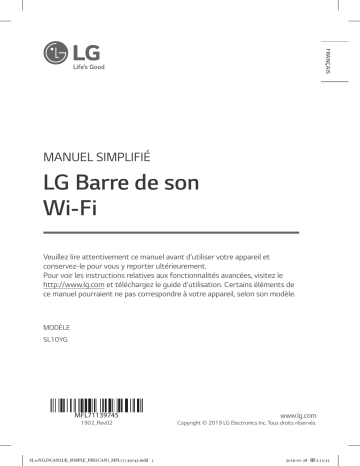 LG SL10YG Mode d'emploi | Fixfr