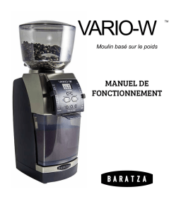 Baratza Vario-W Grinder Manuel du propriétaire