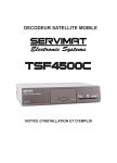 Servimat TSF4500C Manuel utilisateur