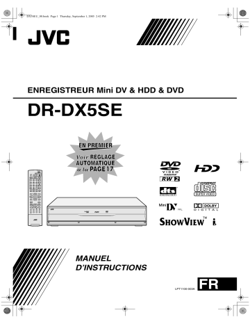 Manuel du propriétaire | JVC DR-DX5SE Manuel utilisateur | Fixfr