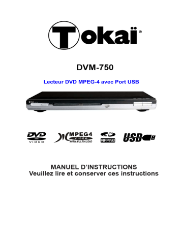 Manuel du propriétaire | Tokai DVM-750 Manuel utilisateur | Fixfr