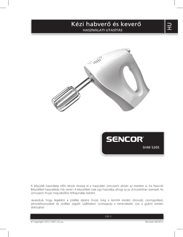 Sencor SHM 5205 Manuel utilisateur | Fixfr