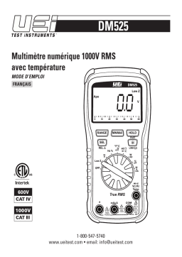 UEi DM525 True RMS 1000V Wireless Multimeter Manuel du propriétaire