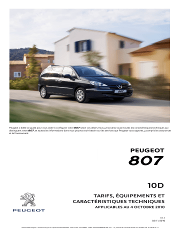 Manuel du propriétaire | Peugeot 807 Manuel utilisateur | Fixfr