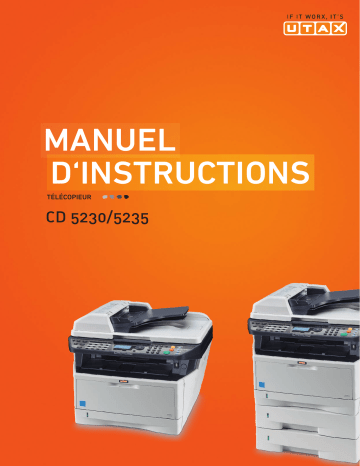 CD 5235 | Mode d'emploi | Utax CD 5230 Copy System Manuel utilisateur | Fixfr