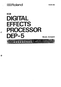 Roland DEP-5 Manuel utilisateur