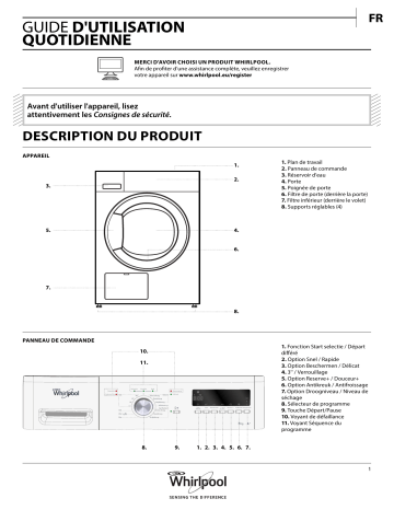 Manuel du propriétaire | Whirlpool HDLX 70312 Manuel utilisateur | Fixfr