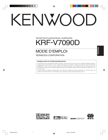 Manuel du propriétaire | Kenwood KRF-V7090D Manuel utilisateur | Fixfr