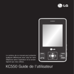 LG S&eacute;rie KC550 Manuel utilisateur