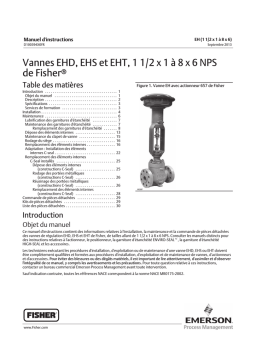 Fisher Vannes EHD, EHS et EHT, 1 1/2 x 1 à 8 x 6 NPS de ( EHD, EHS, and EHT Valves NPS 1-1/2x1 through NPS 8x6) Manuel utilisateur