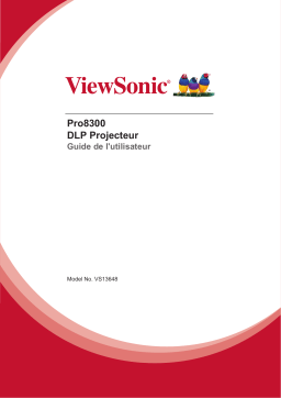 ViewSonic Pro8300 Manuel utilisateur