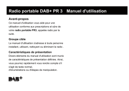 Dual DAB Pocket Radio 3SD Manuel utilisateur