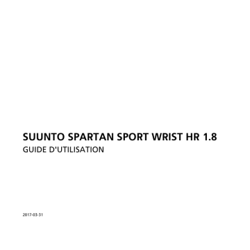 Suunto Spartan Sport Wrist HR Mode d'emploi | Fixfr