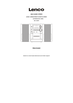 Lenco MC-118 MP3 Manuel utilisateur