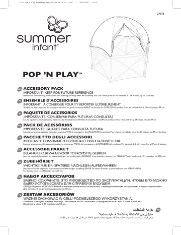 Summer Infant Pop 'N Play Deluxe Accessory Pack Manuel utilisateur | Fixfr