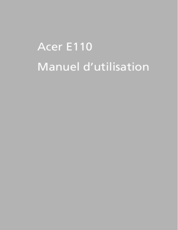Acer BeTouch E110 Manuel utilisateur | Fixfr
