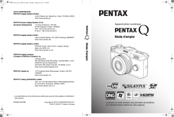 Pentax Série Q Mode d'emploi | Fixfr