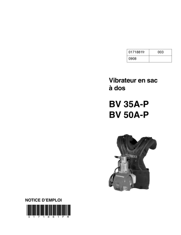 BV35A-P EU | BV35A-P | Wacker Neuson BV50A-P EU Backpack & Pole Vibrator Manuel utilisateur | Fixfr