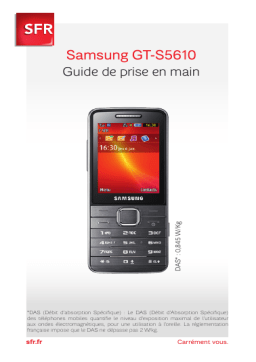 Samsung GT-S5610 sfr Manuel utilisateur