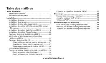 Manuel du propriétaire | VTech IS6110 Manuel utilisateur | Fixfr