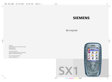 Siemens SX1 Mode d'emploi | Fixfr
