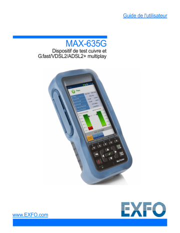 EXFO MaxTester MAX-635/635G Mode d'emploi | Fixfr