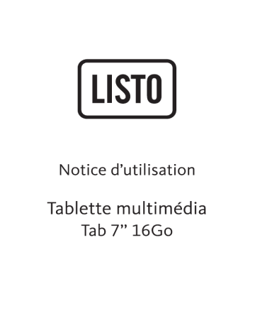 Listo Tab 7 Manuel utilisateur | Fixfr