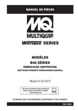 MQ Multiquip B46-SERIES Truelles a commandes arriere Manuel utilisateur