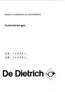 De Dietrich CD1203F1 Manuel utilisateur