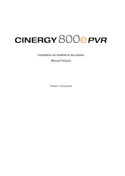 Terratec Cinergy800ePVR Manual Manuel utilisateur