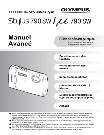 μ 790 SW | Olympus Stylus 790 SW Manuel utilisateur | Fixfr