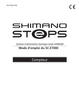 Shimano SC-E7000 Ordinateur de bicyclette Manuel utilisateur