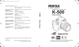 Pentax Série K-500 Mode d'emploi