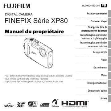 Fujifilm XP80 Camera Manuel du propriétaire | Fixfr