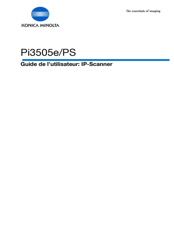 Manuel du propriétaire | Konica Minolta PI3505E PS Manuel utilisateur | Fixfr