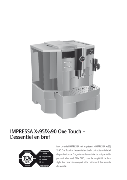 Jura IMPRESSA XS90 ONE TOUCH Manuel utilisateur