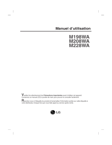 LG M228WA-BM Manuel du propriétaire | Fixfr
