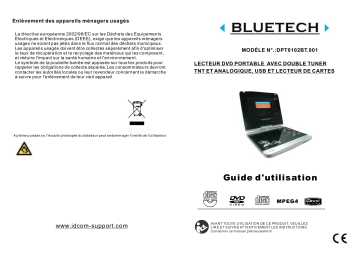 Manuel du propriétaire | Bluetech DPT0102BT Manuel utilisateur | Fixfr