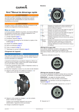 Garmin Fenix Manuel utilisateur