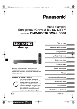 Panasonic DMR-UBC90EGK Manuel utilisateur