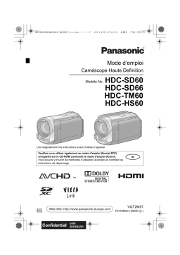 Panasonic HDC TM60 Manuel utilisateur