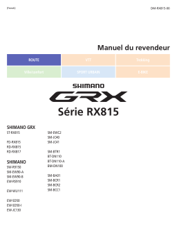 Shimano ST-RX815 Levier de changement de vitesse/Levier de frein (disque hydraulique) Manuel utilisateur