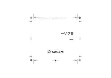 Manuel du propriétaire | Sagem MYV-76 Manuel utilisateur | Fixfr